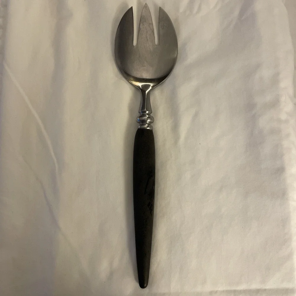 Guildcraft Forged‎ Stainless Serving Fork With Black Handle Japan 11.5